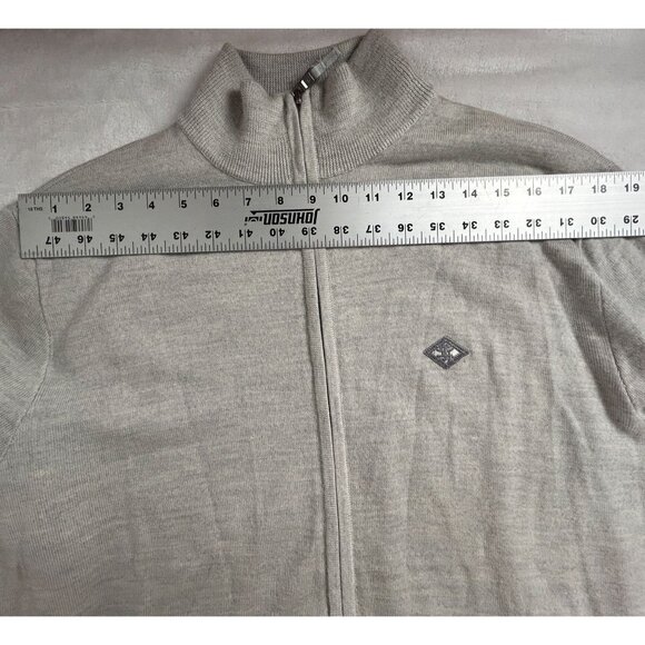 Polo Golf Ralph Lauren Mens Merino Wool Cashmere Full-Zip Sweater XL Gray Pocket - Picture 5 of 8